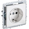 Розетка BRITE РС14-1-0-БрБ 16А с заземл. защ. шторки механизм бел. IEK BR-R14-16-K01