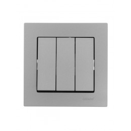 Выключатель 3-кл. СП Vesna механизм платина LEZARD 742-3588-109