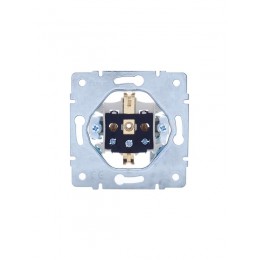 Розетка 1-м СП Vesna с заземл. защ. шторки ПБТ механизм крем. LEZARD 742-0388-124B