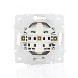 Розетка 1-м СП Vesna с заземл. защ. шторки ПБТ механизм платина LEZARD 742-3588-124B