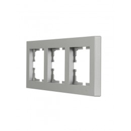 Рамка 3-местн. горизонт. VESNA платина LEZARD 742-3500-148