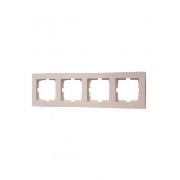 Рамка 4-местн. горизонт. VESNA кремов. LEZARD 742-0300-149