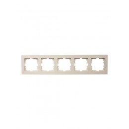 Рамка 5-местн. горизонт. VESNA кремов. LEZARD 742-0300-150