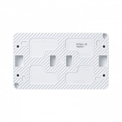 Розетка 2-м ОП AtlasDesign Profi54 16А IP54 250В с заземл. защ. шторки бел. SE ATN540126