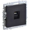 Розетка компьютерная СП RJ45 кат.5E BRITE РК10-БрЧ механизм черн. IEK BR-K10-1-K02