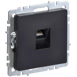 Розетка компьютерная СП RJ45 кат.5E BRITE РК10-БрЧ механизм черн. IEK BR-K10-1-K02