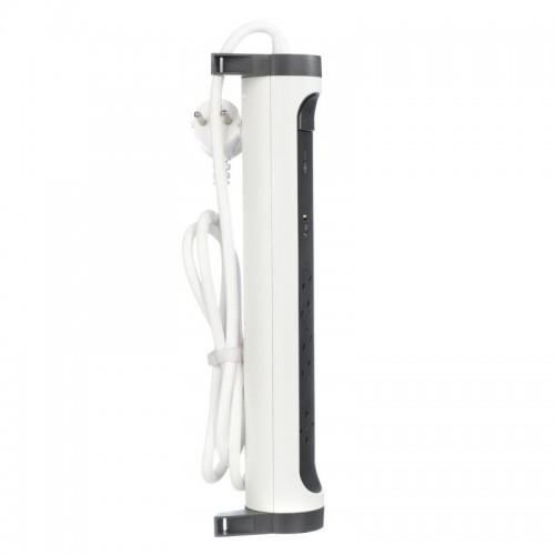 Удлинитель 3х1.5м 16А IP20 Комфорт 3х2P+E 2хUSB A+C 3А с поворотн. осн. защита от импульсных перенапряжений бел./черн. Leg 694508