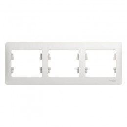 Рамка 3-м Glossa горизонт. бел. SE GSL000103