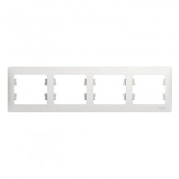 Рамка 4-м Glossa горизонт. бел. SE GSL000104