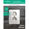 Розетка 2-м СП Glossa 16А IP20 с заземл. в сборе бел. SE GSL000124