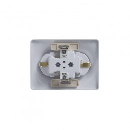 Розетка 2-м СП Glossa 16А IP20 с заземл. защ. шторки в сборе бел. SE GSL000126