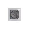 Розетка 1-м СП Glossa 16А IP44 с заземл. защ. шторки с крышкой в сборе бел. SE GSL000148