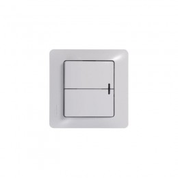 Выключатель 2-кл. СП Glossa 10А IP20 (сх. 5а) 10AX с подсветкой механизм бел. SE GSL000153