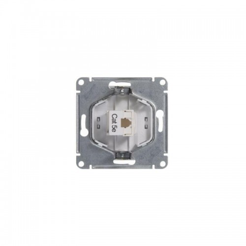 Розетка компьютерная 1-м СП Glossa RJ45 кат.5E механизм бел. SE GSL000181K