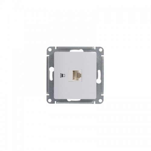 Розетка компьютерная 1-м СП Glossa RJ45 кат.5E механизм бел. SE GSL000181K