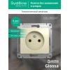 Розетка 1-м СП Glossa 16А IP20 без заземл. механизм беж. SE GSL000241