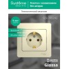 Розетка 1-м СП Glossa 16А IP20 с заземл. в сборе беж. SE GSL000242