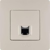 Розетка компьютерная 1-м СП Etika RJ45 кат.5E UTP механизм сл. кость Leg 672341