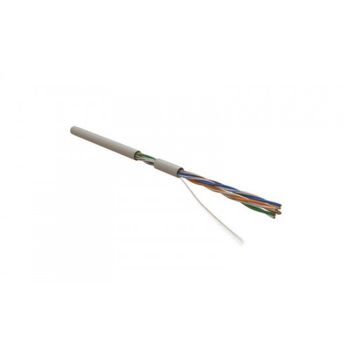 Кабель витая пара U/UTP кат.5E 4х2х24AWG solid PVC UUTP4-C5E-S24-IN-PVC-GY-305 сер. (м) Hyperline 41903