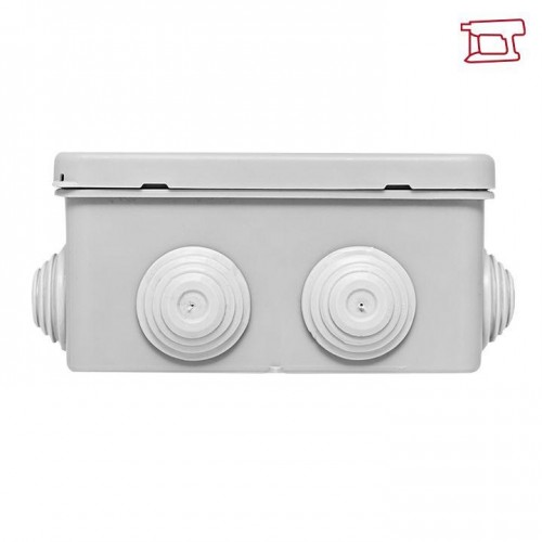 Коробка распределительная КМР-030-014 100х100х50 IP55 с крышкой для прямого монтажа 10 мембранных вводов сер. EKF plc-kmr-030-014