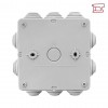 Коробка распределительная КМР-030-014 100х100х50 IP55 с крышкой для прямого монтажа 10 мембранных вводов сер. EKF plc-kmr-030-014