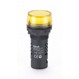 Лампа коммутационная ADDS ЛК-22 d22мм 220В AC/DC желт. LED DEKraft 25120DEK