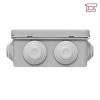 Коробка распределительная КМР-030-031 85х85х40 IP55 с крышкой для прямого монтажа 8 мембранных вводов сер. EKF plc-kmr-030-031
