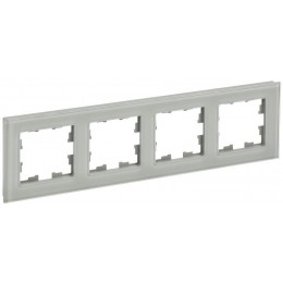 Рамка 4-м BRITE РУ-4-2-БрД стекло дым. IEK BR-M42-G-K30