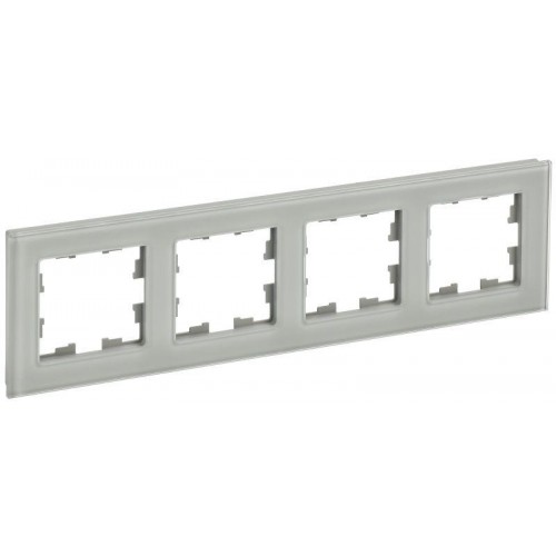 Рамка 4-м BRITE РУ-4-2-БрД стекло дым. IEK BR-M42-G-K30