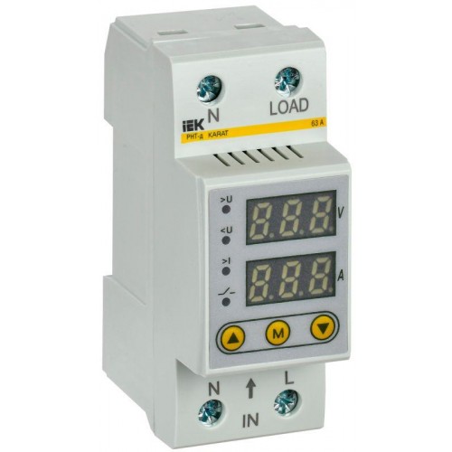 Реле напряжения и тока РНТ-д 1ф 36мм 63А KARAT IEK IVC21-1-63