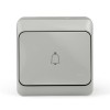Кнопка звонка ОП Nix 10А IP54 250В сер. TOKOV ELECTRIC TKE-NX-DB-C06-IP54
