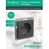 Розетка AtlasDesign 16А с заземл. механизм базальт SE ATN001443