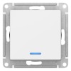 Выключатель 1-кл. AtlasDesign (сх. 1а) 10AX с подсветкой механизм лотос SE ATN001313