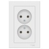 Розетка двойная AtlasDesign без заземл.16А в сборе лотос SE ATN001320