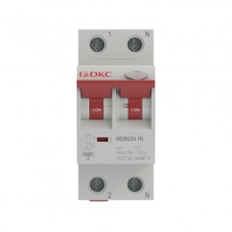 Выключатель автоматический дифференциального тока 2п (1P+N) C 50А 30мА тип A 6кА MDR63N YON MDR63N-1N2C50-A