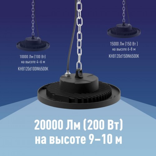Светильник светодиодный UFO HIgh Bay 200Вт 6500К 174-265В для высоких пролетов КОСМОС KHB120d200W6500K