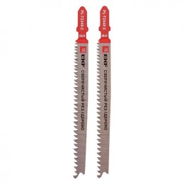 Пилка для электролобзика T234X (быстрый чистовой рез по дереву)(SK5) (уп.2шт) Professional EKF pl-t234x-2