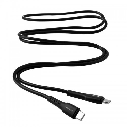 Кабель Type C-Type C 5А 80Вт 1.2м зарядка+ПД коробка черн. Ergolux 15201