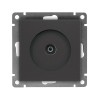 Розетка телевизионная TV 1-м СП Афина механизм графит Universal A0027-Gr