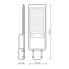 Светильник светодиодный Avenue 150Вт 5000К IP65 15 000лм 190-250В 546х170х67мм ДКУ уличный консольный КСС 