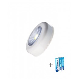 Фонарь-подсветка 1Вт COB LED 3xAAA (R03) корпус ABS-пластик бел. самокл. поверхность в комплекте двустор. скотч КОСМОС KOC305B