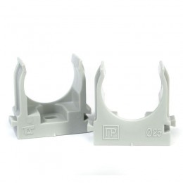 Держатель для труб (клипса) d25мм для монтажного пистолета сер. в гофроящике Промрукав PR13.0454