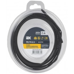 Трубка термоусадочная ТТУ нг-LS 2/1 черн. (уп.2м) IEK UDR12-002-001-002-K02-T