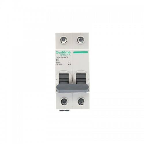 Выключатель автоматический 2п City9 Set (АВ) B 6А 6кА 230В SE C9F16206