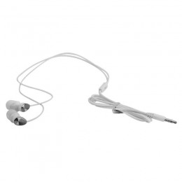 Наушники вакумные с микрофоном проводные ELX-WHP02P-C01 ПРОМО 3.5мм 1.2м пакет бел. Ergolux 15279