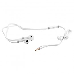 Наушники вкладыши с микрофоном проводные ELX-WHP02-C01 3.5мм 1.2м коробка бел. Ergolux 15283