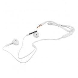 Наушники вакумные с микрофоном проводные ELX-WHP01P-C01 ПРОМО 3.5мм 1.2м пакет бел. Ergolux 15277