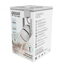 Светильник светодиодный трековый Track GU10 IP20 ДПО цилиндр 1ф бел. GAUSS TR012