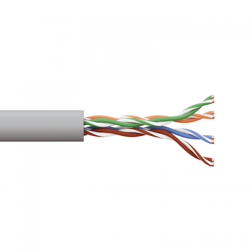 Кабель витая пара U/UTP кат.5E 4 пары 24 AWG solid PVC сер. TERACOM PRO PRO EKF TRP-5EUTP-04PVC-GY-IN3