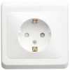 Розетка 1-м СП Этюд 16А IP20 250В с заземл. защ. шторки бел. SE PC16-004B